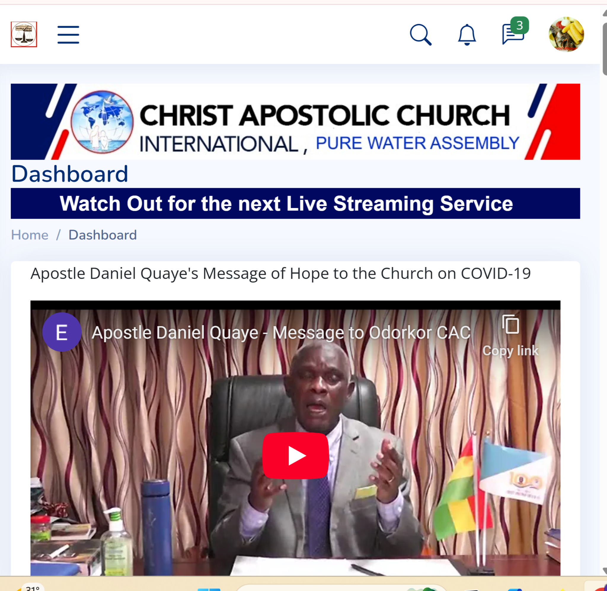 Live Streaming Dashboard